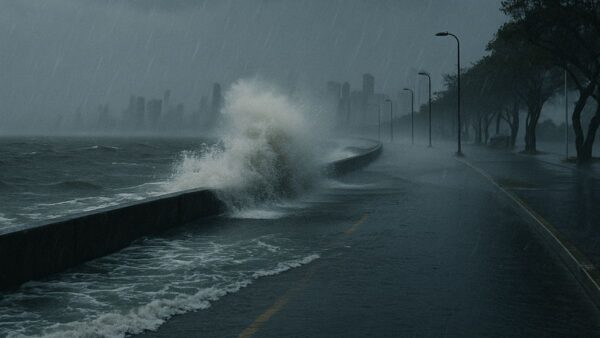 Ciclone extratropical provoca ventos fortes e chuva intensa em SC
