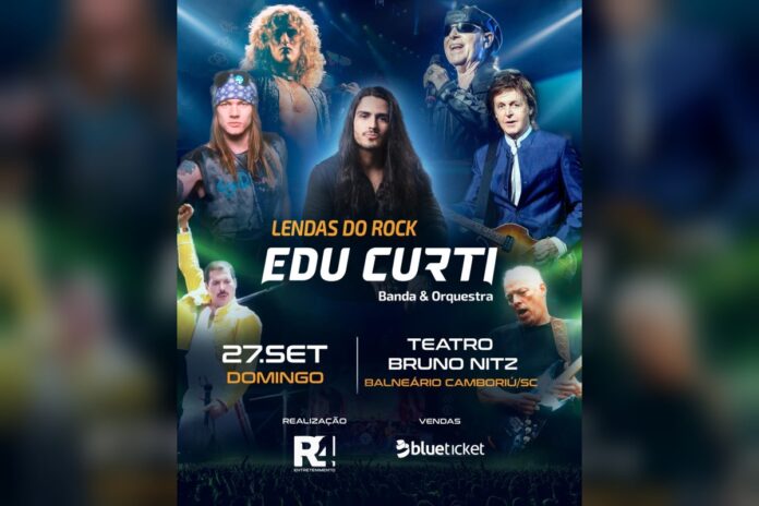 Espetáculo “Lendas do Rock” será apresentado no Teatro Bruno Nitz em Balneário Camboriú