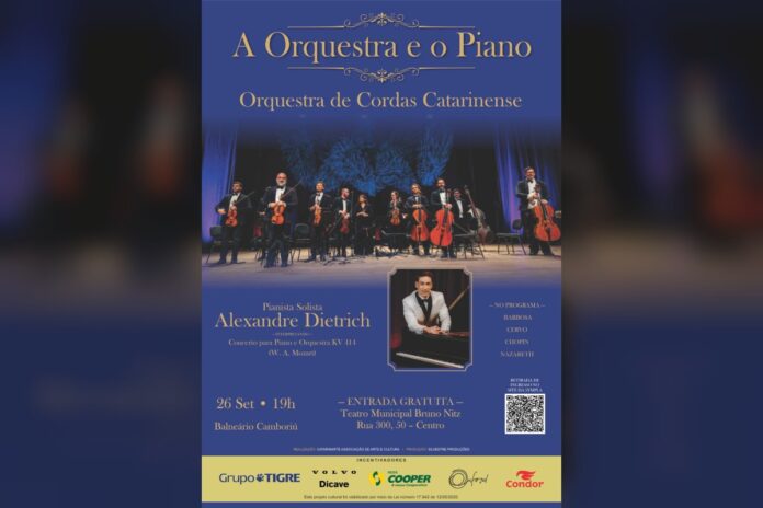teatro bruno nitz recebe concerto gratuito da orquestra de cordas catarinense neste sábado