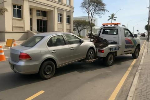 Carro com mais de R$ 7 mil em débitos é removido em BC