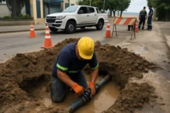Emasa conserta rompimento e pode faltar água no BC