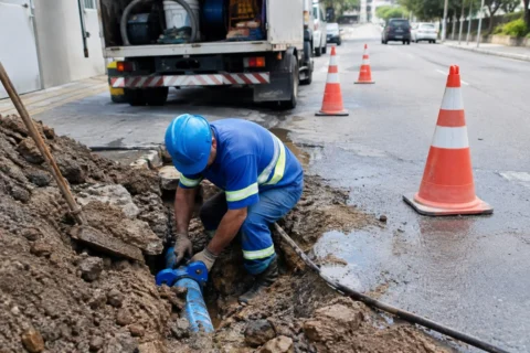 Emasa realiza conserto de rede e pode faltar água em BC