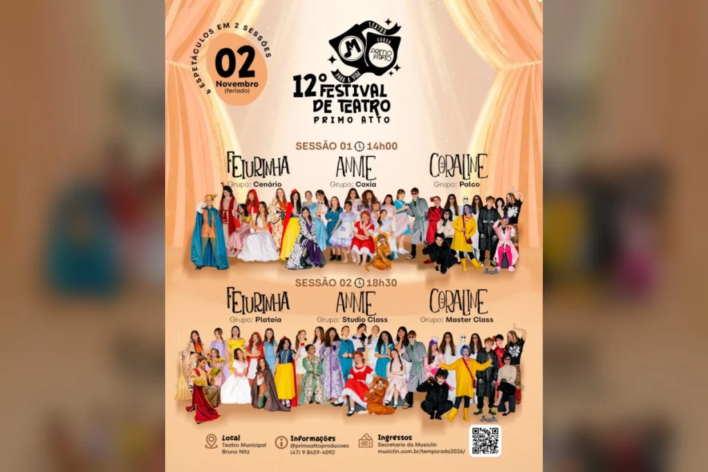 Festival Primo Atto em BC com seis apresentações