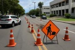 Obras causam interdições parciais e totais em BC terça