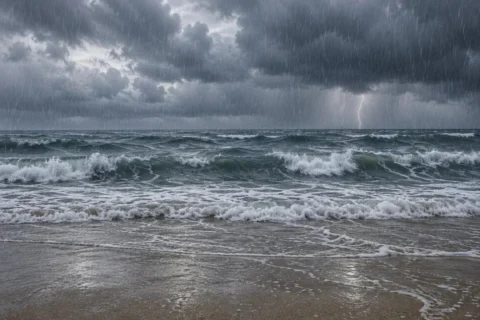 Quarta tem sol entre nuvens e pancadas de chuva em BC