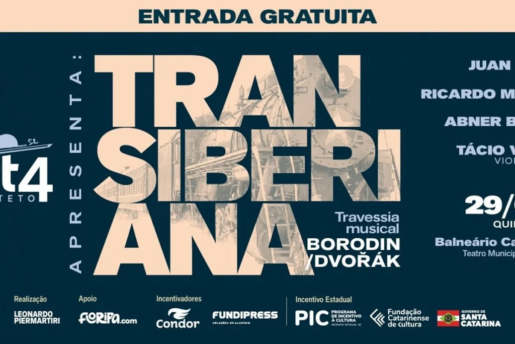 Quarteto de Cordas Art4 apresenta turnê Transiberiana em BC