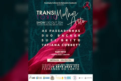 Show Transitório Mulher Arte em BC nesta sexta